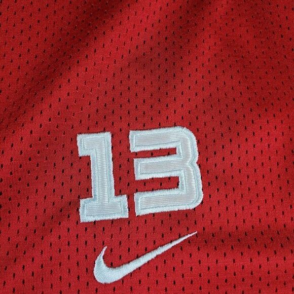 Vtg Nike Jersey Mens Large Red United Ballers Steve Nash 13 Warm Up Button Front - Picture 3 of 10